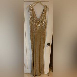 Dress The Population Gold Sequence Dress